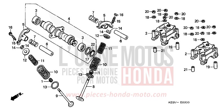 CAMSHAFT/VALVE for CA125 REBEL KANINGHAM GREEN METALLIC (G141) from 1999